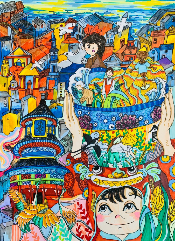 《粒粒皆辛苦》顾思妍(11岁，中国上海）